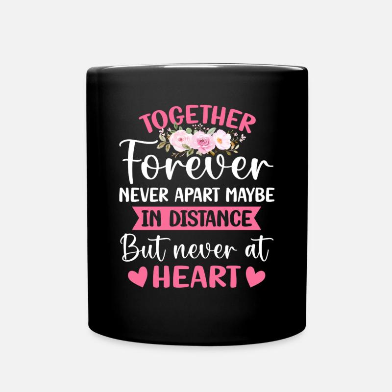 Together Forever Never Apart Funny Couple - Full Colour Mug - black