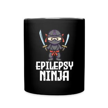 Epilepsie Ninja Störung des Nervensystems Epilepsie - Tasse einfarbig - Schwarz - Vorne