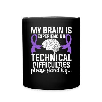 Mon cerveau éprouve des difficultés techniques - Mug uni - noir - Devant