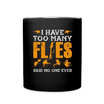 Fly Tying Fly Fishing - Full Colour Mug - black - Front