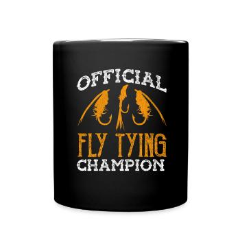 Fly Tying Fly Fishing - Full Colour Mug - black - Front