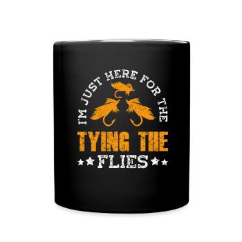 Fly Tying Fly Fishing - Full Colour Mug - black - Front