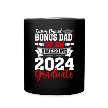 Bonus-Vater eines lustigen Abschlusses 2024 - Tasse einfarbig - Schwarz - Vorne