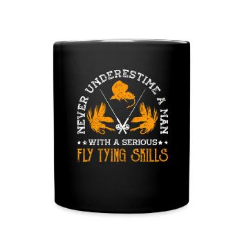 Fliegenbinden Fliegenfischen - Tasse einfarbig - Schwarz - Vorne