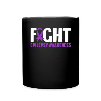 Bekämpfen Sie Störungen des Nervensystems Purple Ribbon - Tasse einfarbig - Schwarz - Vorne