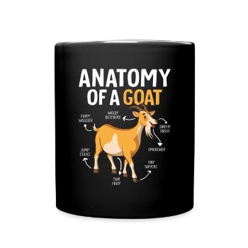 Anatomy Of A Goat Funny Farm Livestock Animals - Full Colour Mug - black - Front