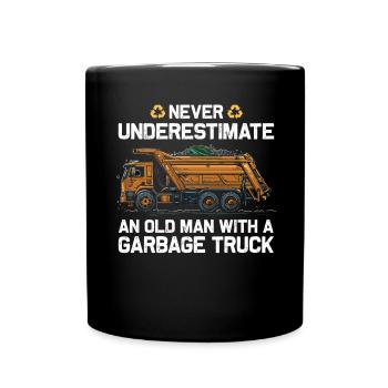 Garbage truck driver for sanitation workers - Full Colour Mug - black - Front