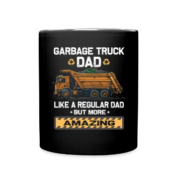 Garbage truck driver for sanitation workers - Full Colour Mug - black - Front