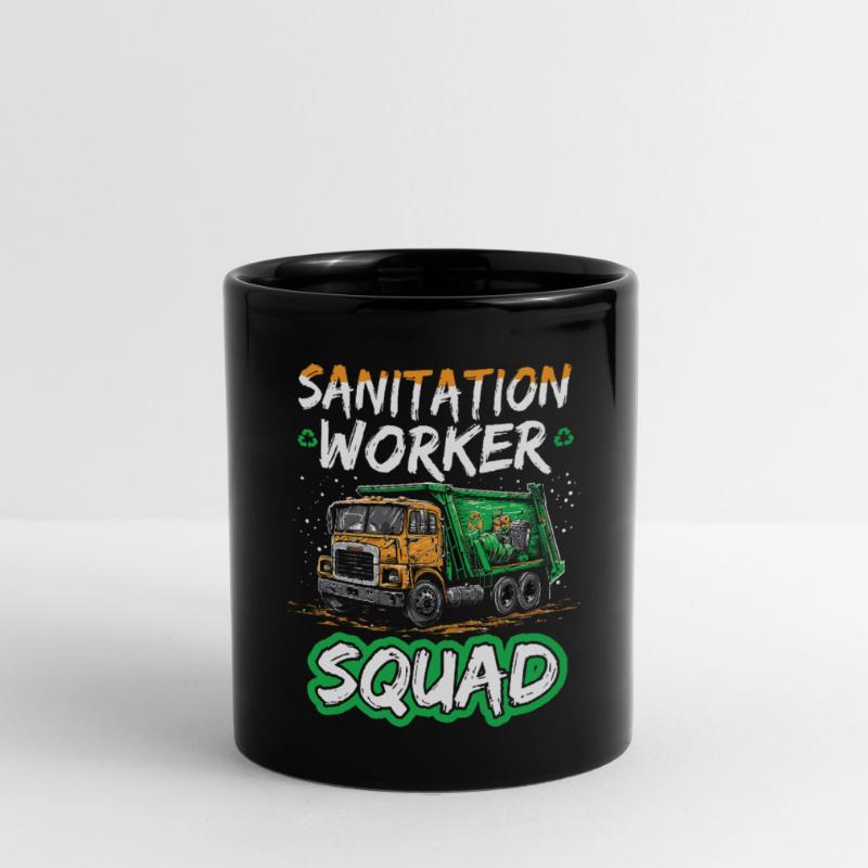 Garbage truck driver for sanitation workers Full Colour Mug