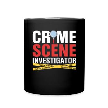 Crime Scene Investigator Funny Forensic Evidence - Full Colour Mug - black - Front