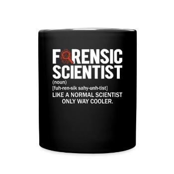 Scientifique médico-légal Drôle Définition Scène de crime - Mug uni - noir - Devant
