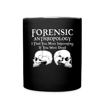 Anthropologie médico-légale Scène de crime drôle - Mug uni - noir - Devant