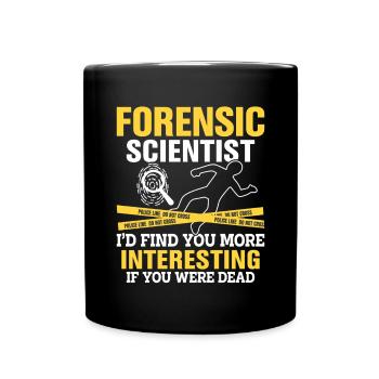 Forensiker Tatort Forensische Beweise - Tasse einfarbig - Schwarz - Vorne