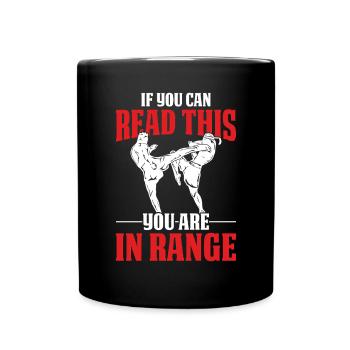 If You Can Read This You Are In Range Mixed - Full Colour Mug - black - Front
