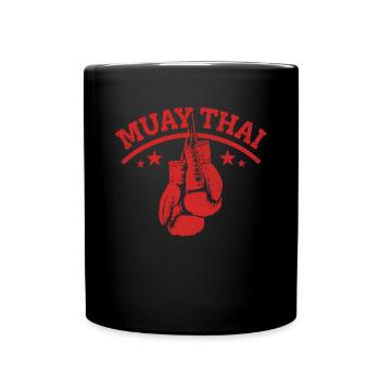 Muay Thai Art martial à huit membres Boxe thaïlandaise - Mug uni - noir - Devant