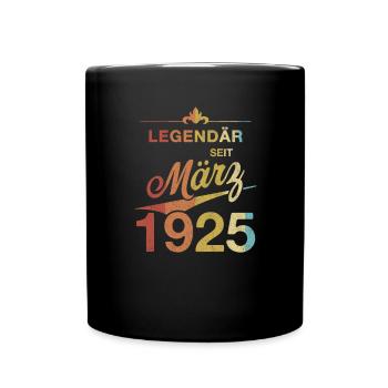 100ème Anniversaire Légendaire Mars 1925 Volume 25 - Mug uni - noir - Devant