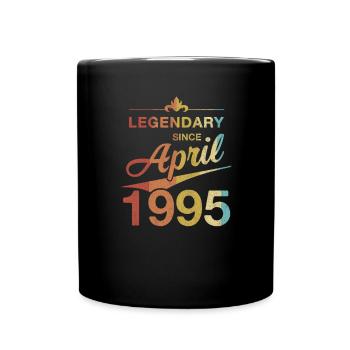 30th Birthday Legendary April 1995 Volume 95 - Full Colour Mug - black - Front