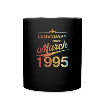 30th Birthday Legendary March 1995 Vintage 95 - Full Colour Mug - black - Front