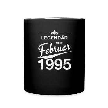 30th Birthday Legendary February 1995 Volume 95 - Full Colour Mug - black - Front