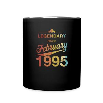 30th Birthday Legendary February 1995 Volume 95 - Full Colour Mug - black - Front