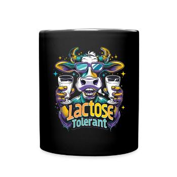 Lactose tolerant - Full Colour Mug - black - Front