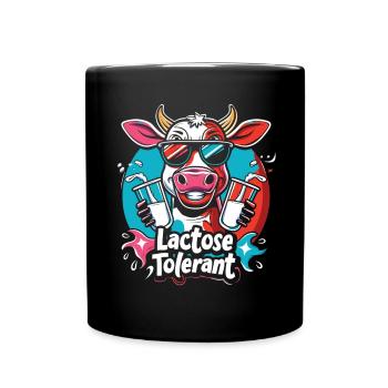 Lactose tolerant - Full Colour Mug - black - Front