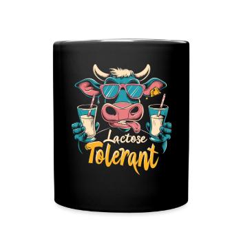 Lactose tolerant - Full Colour Mug - black - Front