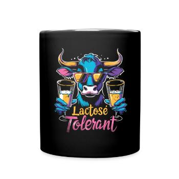 Lactose tolerant - Full Colour Mug - black - Front