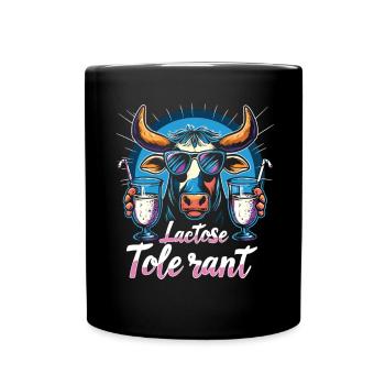 Lactose tolerant - Full Colour Mug - black - Front