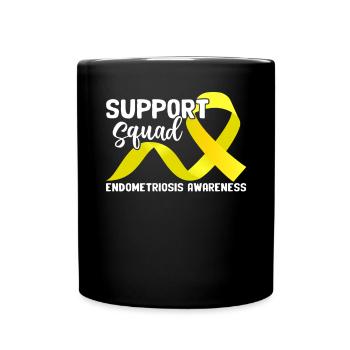 Support Squad Yellow Ribbon Endo-Endometriose - Tasse einfarbig - Schwarz - Vorne