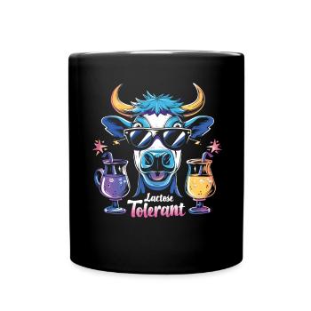 Lactose tolerant - Full Colour Mug - black - Front