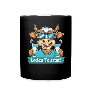 Lactose tolerant - Full Colour Mug - black - Front