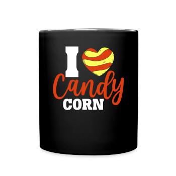 I Love Candy Corn Sweet Tooth Confectionery Candy - Full Colour Mug - black - Front