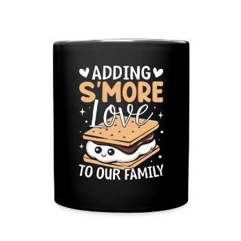 Ajouter S’more Love à notre guimauve familiale - Mug uni - noir - Devant