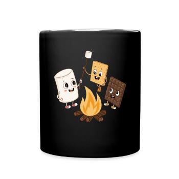 Geröstete Marshmallow-Smores Graham-Cracker Smores - Tasse einfarbig - Schwarz - Vorne