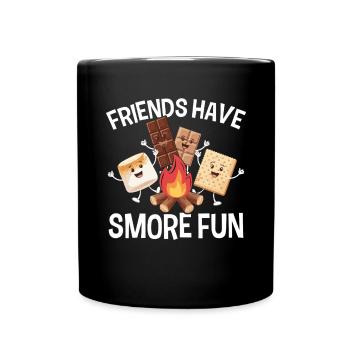Funny Smores Craquelins Graham à la guimauve grillée - Mug uni - noir - Devant