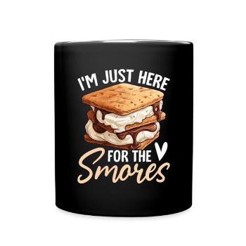 Ich bin nur hier, um die Smores Marshmallow Lustig zu machen - Tasse einfarbig - Schwarz - Vorne