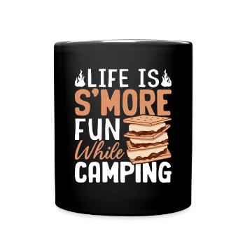 Camping drôle Smores Graham Crackers Guimauve - Mug uni - noir - Devant