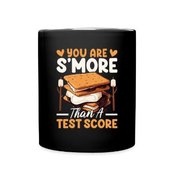Funny Smores Craquelins Graham à la guimauve grillée - Mug uni - noir - Devant