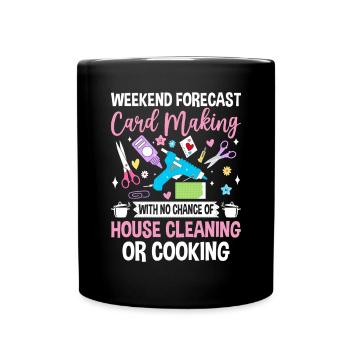 Wochenendvorhersagekarte Lustiges Scrapbooking machen - Tasse einfarbig - Schwarz - Vorne