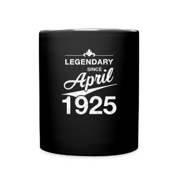 100e anniversaire Légendaire Avril 1925 Volume 25 - Mug uni - noir - Devant
