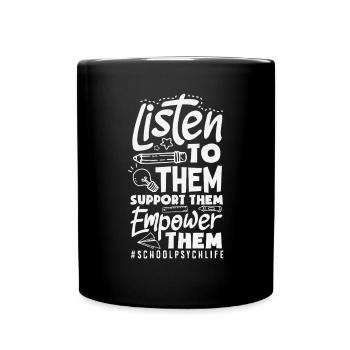 Schule Psych Berater Psychologie - Tasse einfarbig - Schwarz - Vorne