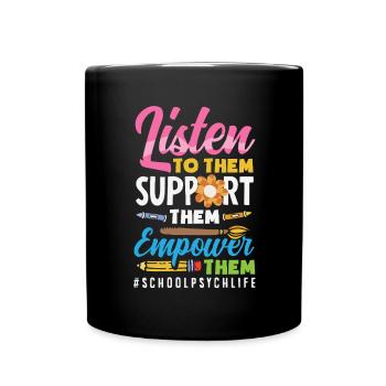 Schule Psych Berater Psychologie - Tasse einfarbig - Schwarz - Vorne