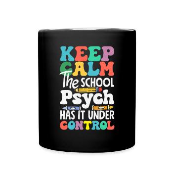 Schule Psych Berater Psychologie - Tasse einfarbig - Schwarz - Vorne