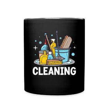 Nettoyage Ménage Femme de ménage Femme de ménage drôle - Mug uni - noir - Devant
