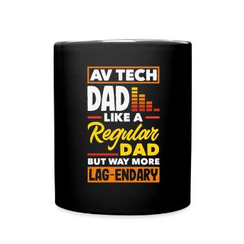 Funny Audiovisual Technician AV Tec - Full Colour Mug - black - Front