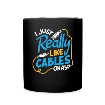 Funny Audiovisual Technician AV Tec - Full Colour Mug - black - Front