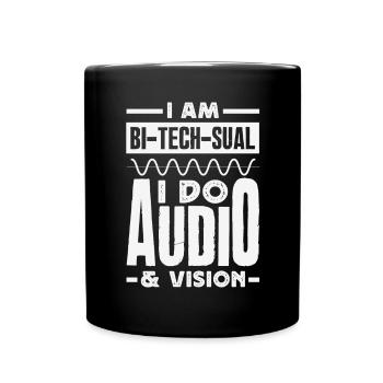Funny Audiovisual Technician AV Tec - Full Colour Mug - black - Front