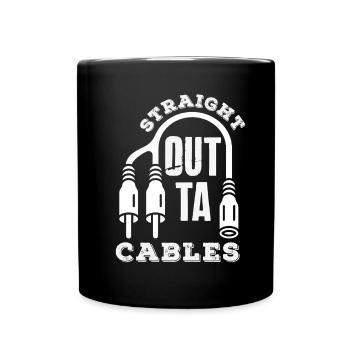 Funny Audiovisual Technician AV Tec - Full Colour Mug - black - Front