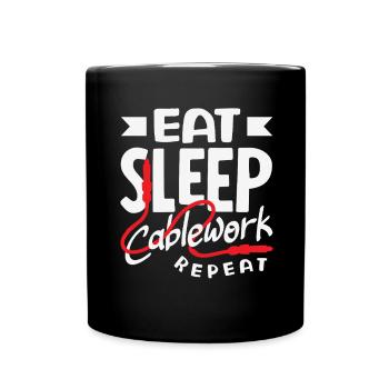 Funny Audiovisual Technician AV Tec - Full Colour Mug - black - Front
